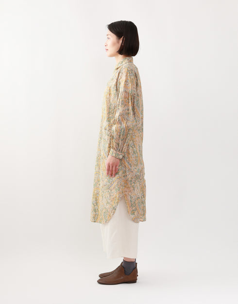 Linen paisley shirtdress
